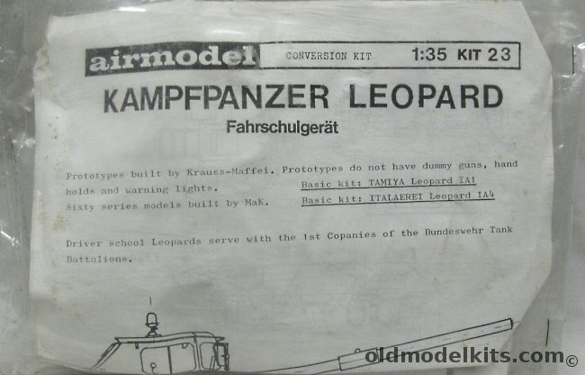 Airmodel 1/35 Kampfpanzer Leopard Training Turret - Bagged, 23 plastic model kit
